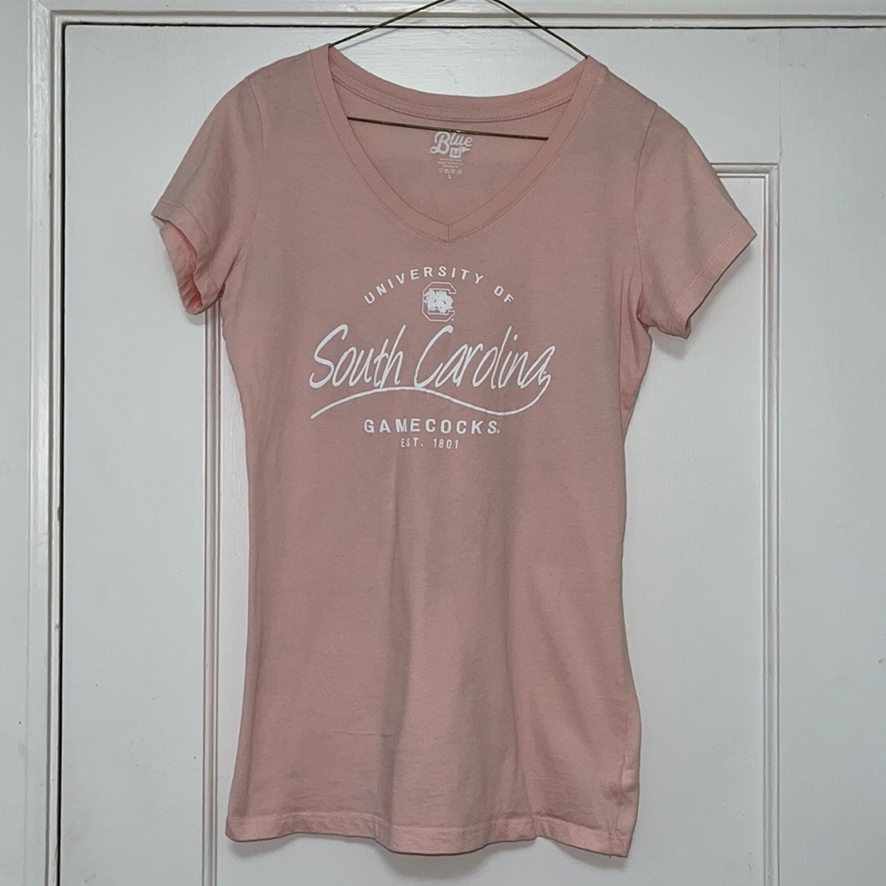 University of South Carolina Pink Tee Shirt L